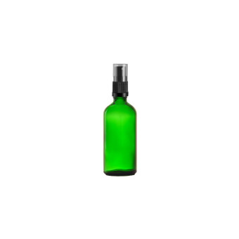Szklana zielona butelka z atomizerem 100ml