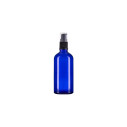 Szklana niebieska butelka z pompką 100ml