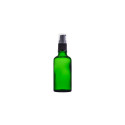 Szklana, zielona butelka z pompką 30ml