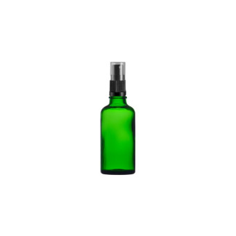 Szklana zielona butelka z atomizerem 50ml